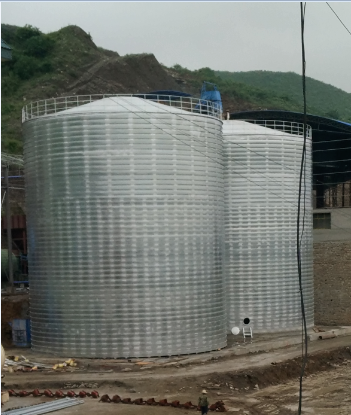 西充粮食钢板仓的安装全过程不用热焊接